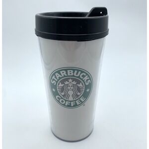 Vintage Starbucks Coffee Tea Mug Tumbler ThermoServ 14 oz w Lid Mermaid Logo 90s